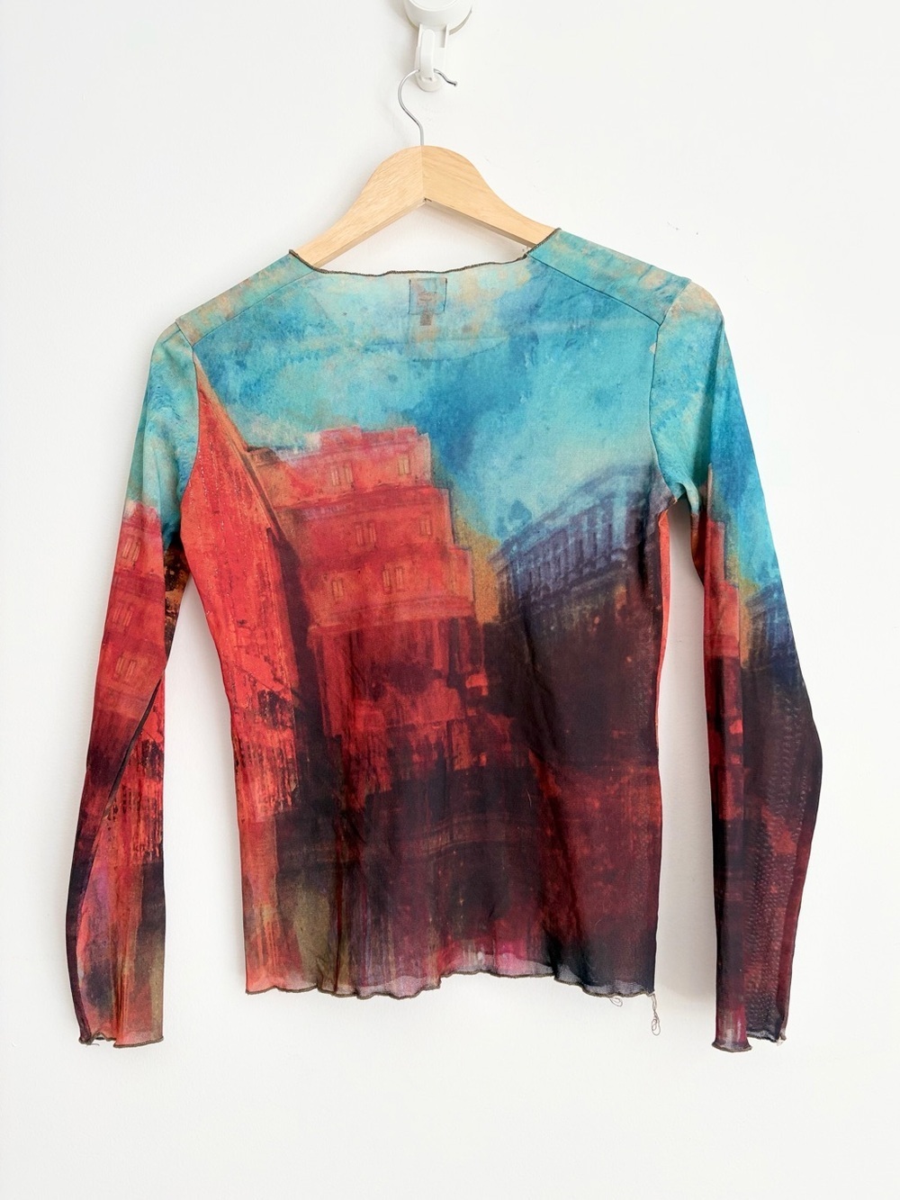 Aventures des Toiles - Sheer Cityscape Mesh Top - Artcore M - Picture 2 of 6